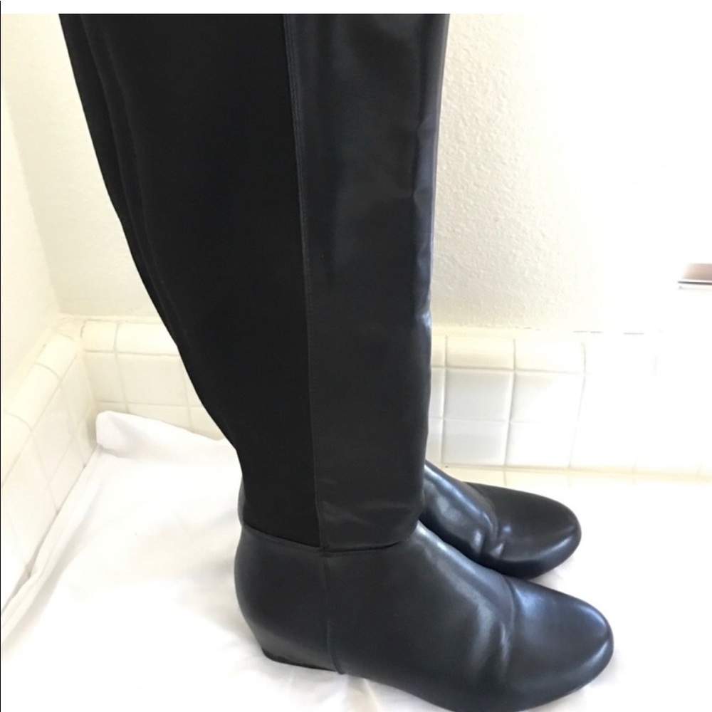 Aldo Black Knee High Leather Boots